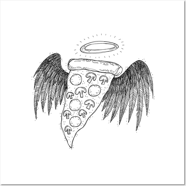 Holy Pizza Wall Art by InkedinRed